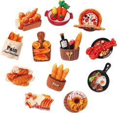 36 件可爱树脂冰箱磁贴套装 - 适用于家庭和办公室的彩色厨房冰箱磁贴,白板磁性贴纸用于照片、笔记、备忘录、购物清单(面包和食品系列),36 件可爱树脂冰箱磁贴套装 - 适用于家庭和办公室的彩色厨房冰箱磁贴,白板磁性贴纸用于照片、笔记、备忘录、购物清单(面包和食品系列),CuteMag — персонализированные и оптовые магниты на холодильник.