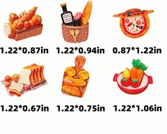36 件可爱树脂冰箱磁贴套装 - 适用于家庭和办公室的彩色厨房冰箱磁贴,白板磁性贴纸用于照片、笔记、备忘录、购物清单(面包和食品系列),36 件可爱树脂冰箱磁贴套装 - 适用于家庭和办公室的彩色厨房冰箱磁贴,白板磁性贴纸用于照片、笔记、备忘录、购物清单(面包和食品系列),CuteMag — персонализированные и оптовые магниты на холодильник.