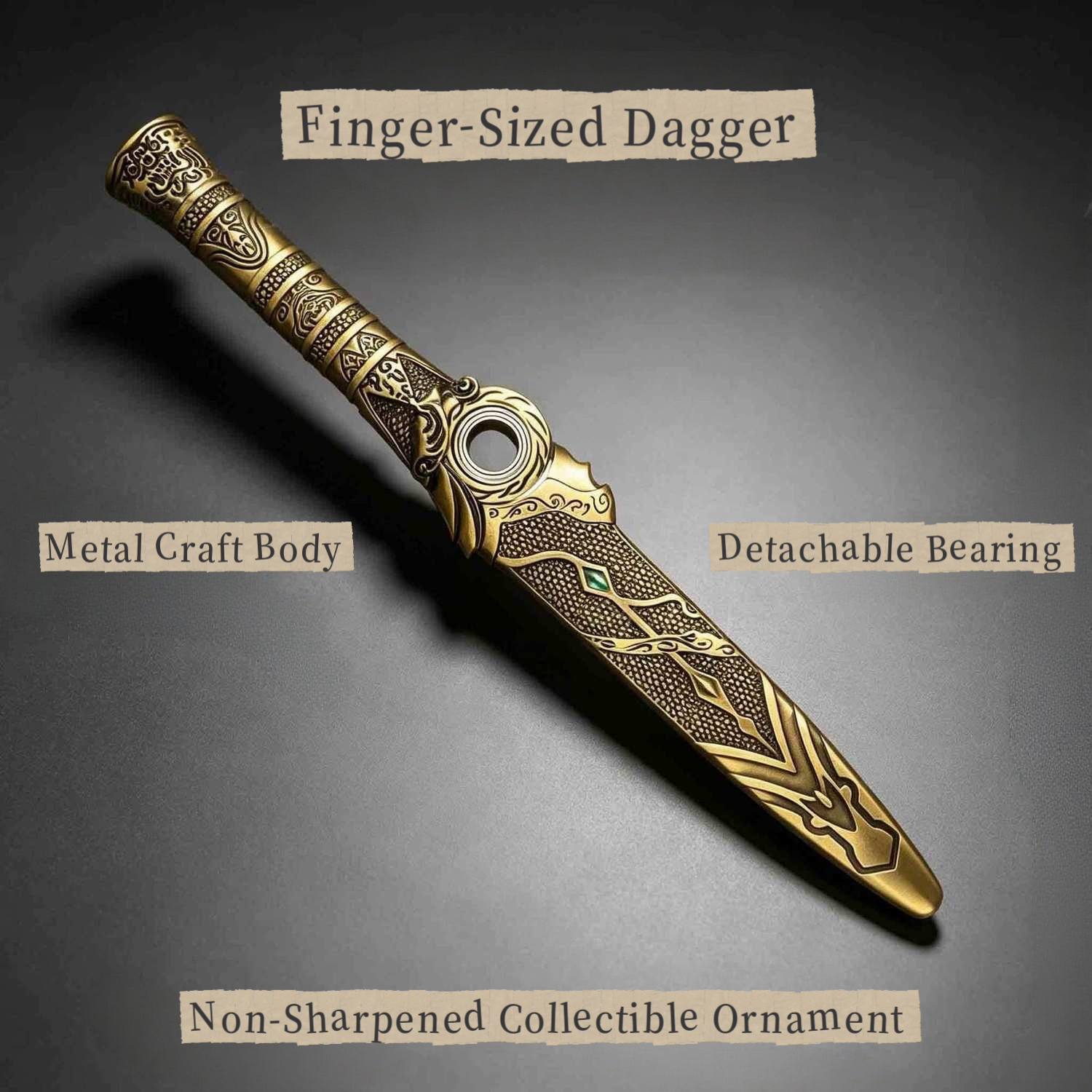 Non‑Sharpened Collectible Ornament with Detachable Bearing, Anime Cosplay Decorative Model