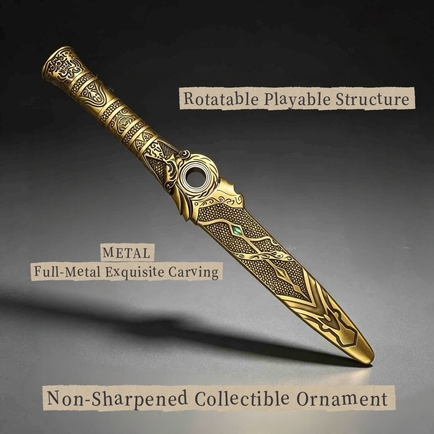 Non‑Sharpened Collectible Ornament with Detachable Bearing, Anime Cosplay Decorative Model