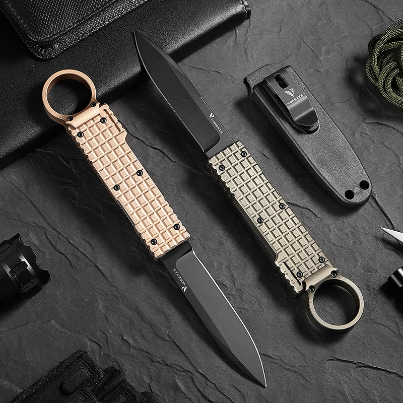VOREXIS Tactical Knife – Slide-Rail Quick Deployment, 14C28N High-Hardness Steel, Non-Slip Grip – High-Performance Outdoor Blade
