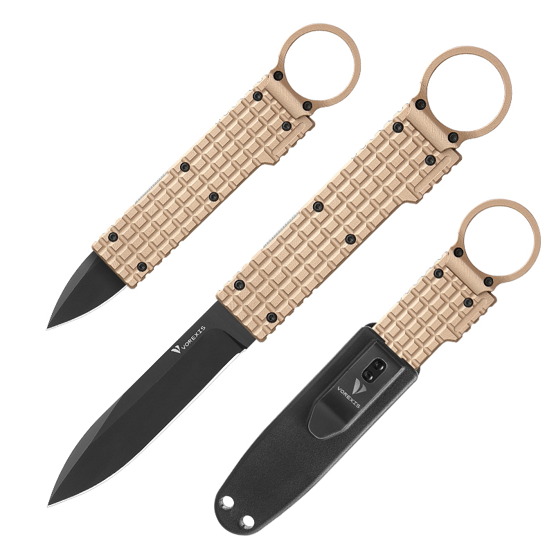 VOREXIS Tactical Knife – Slide-Rail Quick Deployment, 14C28N High-Hardness Steel, Non-Slip Grip – High-Performance Outdoor Blade