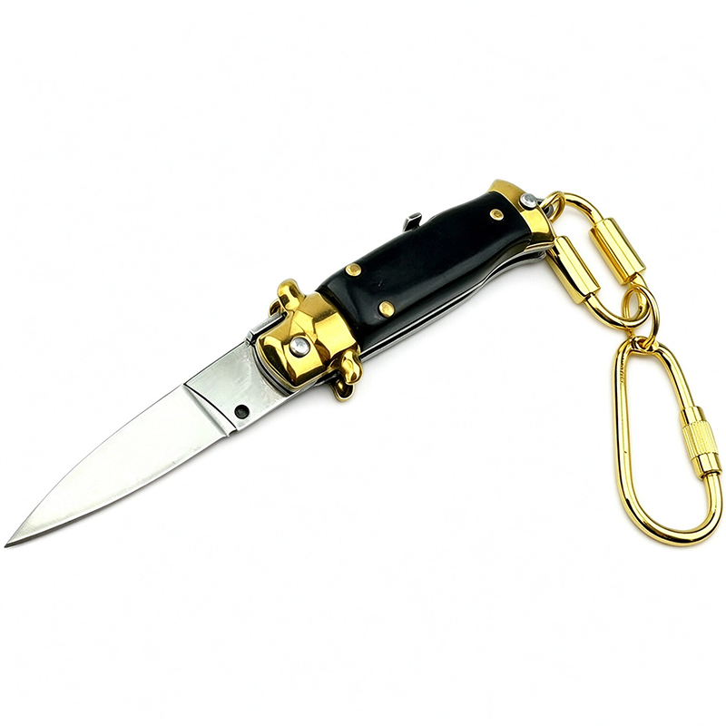 Mini AKC Auto Knife, Keychain Portable EDC Knife, Black Version