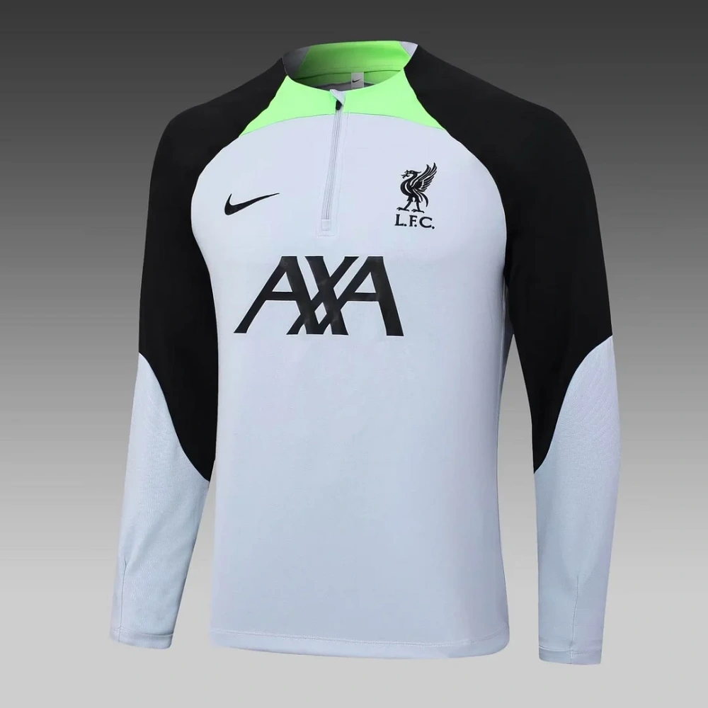 Liverpool Half-Pull Training Suit Grey Jersey 2023/2024