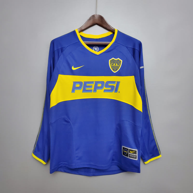 Retro Long Sleeve Boca Juniors home 2003/2004