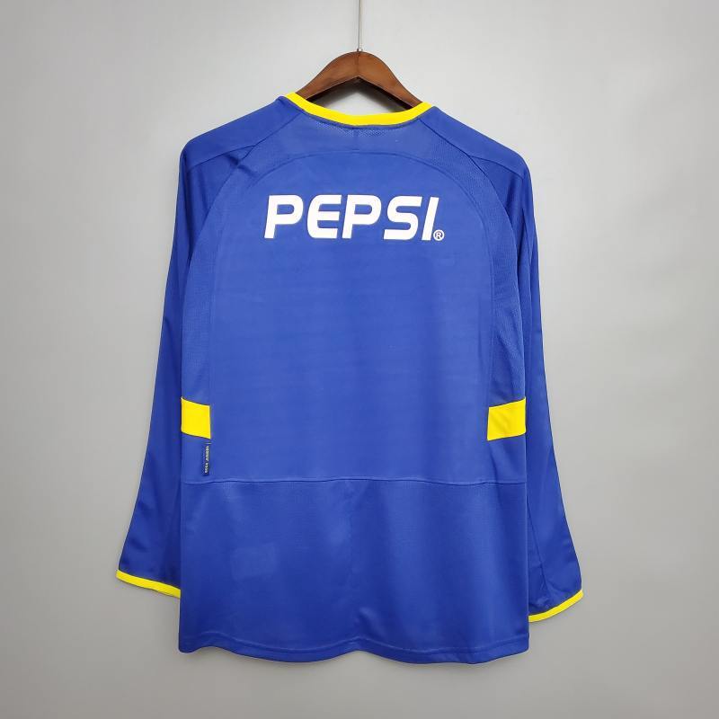 Retro Long Sleeve Boca Juniors home 2003/2004