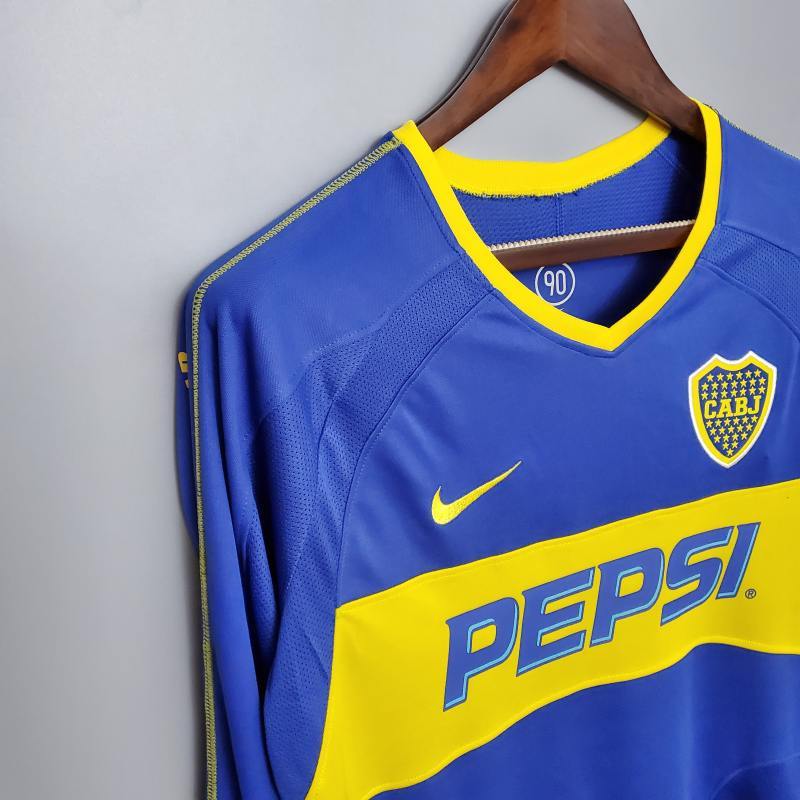 Retro Long Sleeve Boca Juniors home 2003/2004