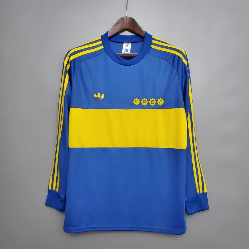 Retro Boca Juniors home Long sleeve 1981