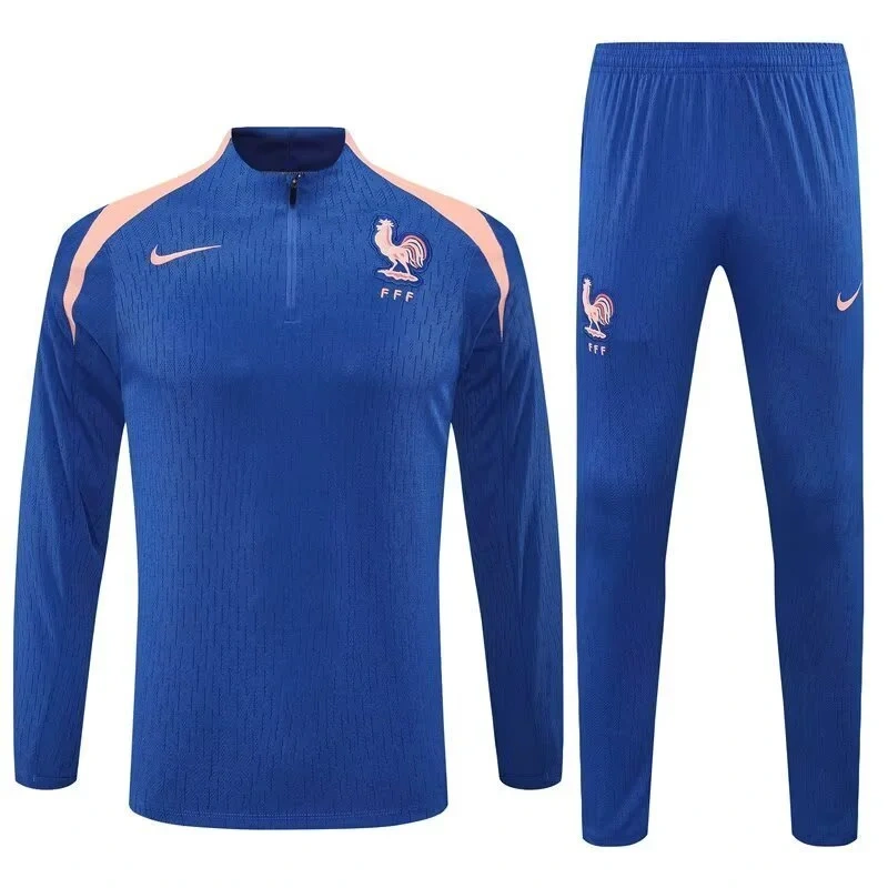 2025 France Blue Training Kits Long Football Track suits