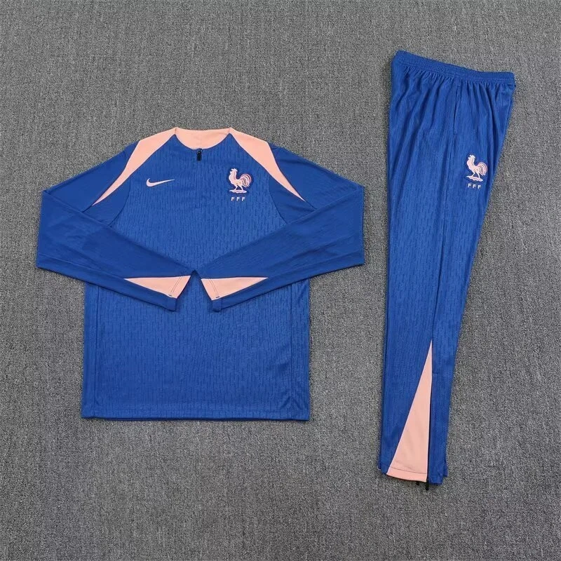 2025 France Blue Training Kits Long Football Track suits
