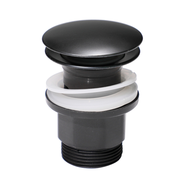 OPITRUELY 1 1/4 inch Click Clac Plastic Black Bathroom Basin Drain C195
