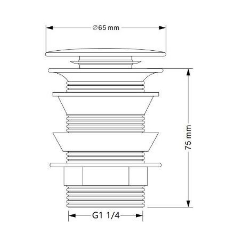OPITRUELY 1 1/4 inch Plastic Bathroom Basin Drain With Overflow C196