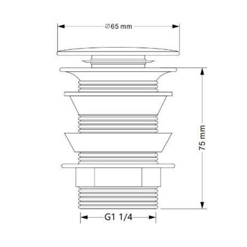 OPITRUELY 1 1/4 inch Chrome Plastic Bathroom Basin Drain C197