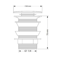 OPITRUELY 1 1/4 inch Chrome Plastic Bathroom Basin Drain C197