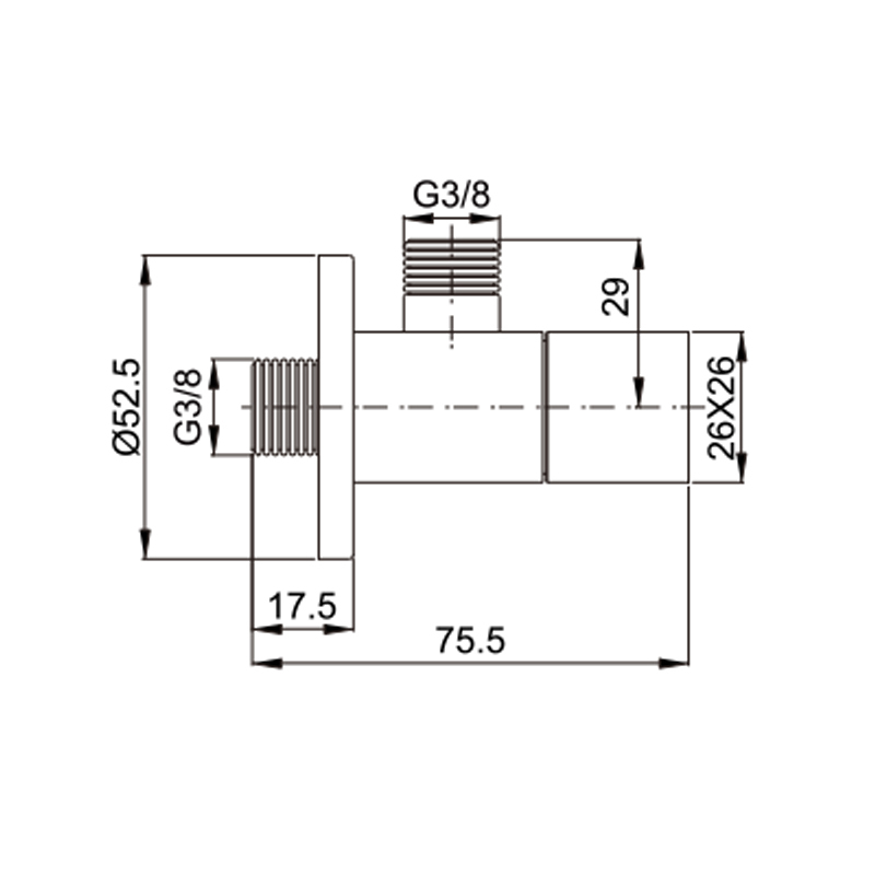 OPITRUELY Square Brass Bathroom Wash Basin Valve