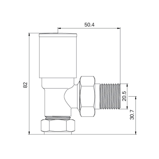 OPITRUELY 1/2" Bathroom Brass Radiator Valve