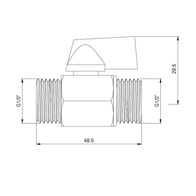 OPITRUELY 1/4" Bathroom Brass Mini Ball Valve