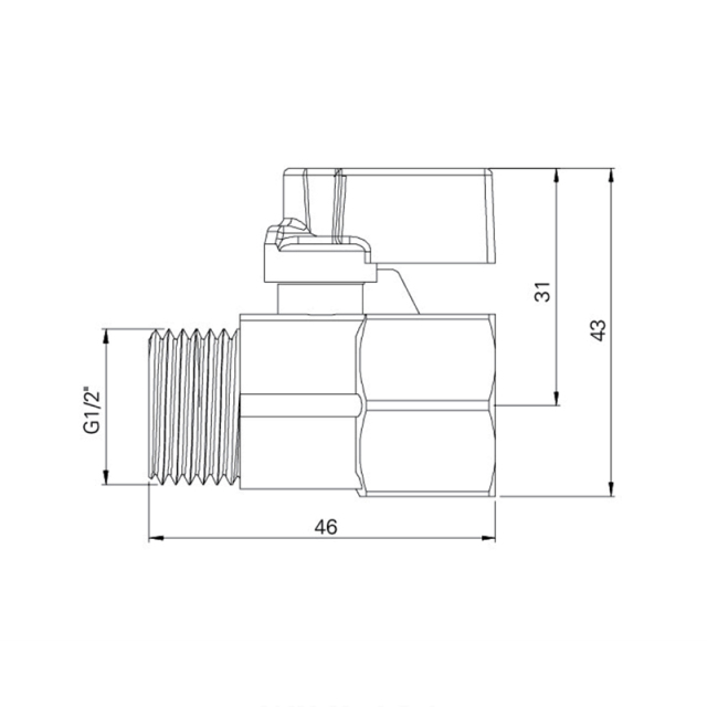 OPITRUELY Best 1/4" Bathroom Brass Mini Ball Valve