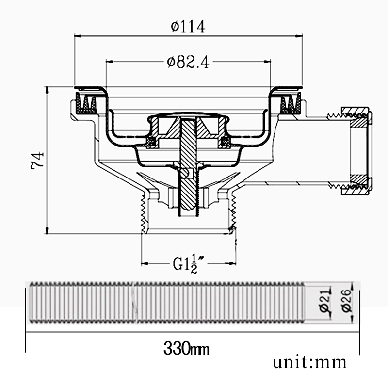 OPITRUELY Stainless Steel Kitchen Sink Strainer with Overflow