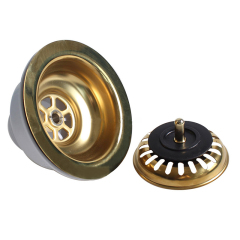 OPITRUELY Home Stainless Steel Golden Kitchen Sink Strainer