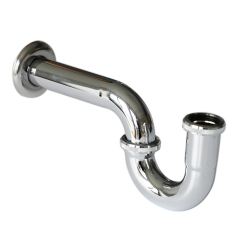 OPITRUELY 1 1/4 inch Brass Chrome Bathroom Basin P-Trap P015
