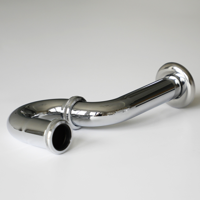 OPITRUELY 1 1/4 inch Brass Chrome Bathroom Basin P-Trap P015
