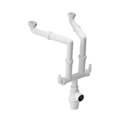 OPITRUELY 1.5" Plastic Kitchen Double Sink Drain Pipe
