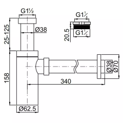 OPITRUELY Cheap 59 Brass Bathroom Basin Bottle Trap