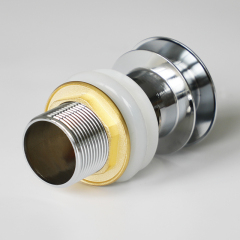 OPITRUELY 1 1/4 inch Brass Pop Up Bathroom Basin Drain With Overflow C030