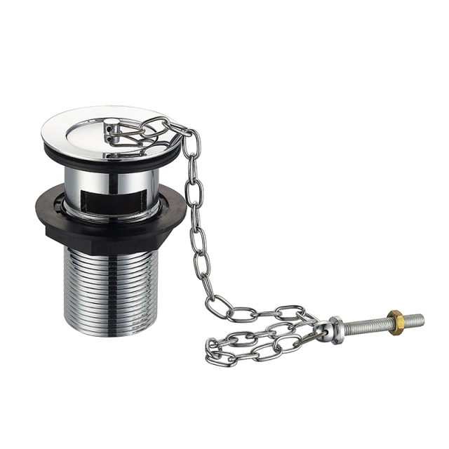 OPITRUELY 1 1/4 inch Brass Bathroom Wash Basin Drain With Plug Chain G027