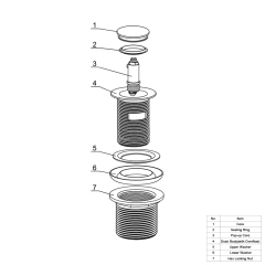 OPITRUELY 1-1/4 Brass Bathroom Basin Drain With Overflow C054