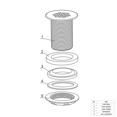 OPITRUELY 1 1/4 inch Free Flow Brass Bathroom Basin Drain F041
