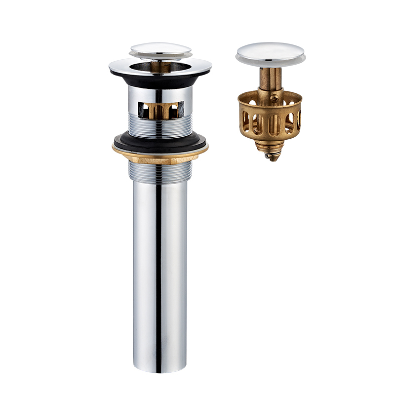OPITRUELY 1-1/4 inch Brass Bathroom Basin Basket Drain With Overflow C083
