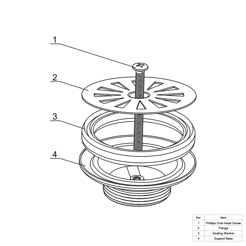 OPITRUELY 1 1/4 Brass Chrome Free Flow Bathroom Basin Drain F019