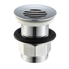 OPITRUELY 1 1/4 Chrome Free Flow Brass Bathroom Basin Drain F022