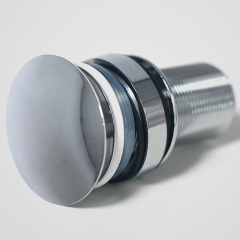 OPITRUELY 1 1/4 Public Chrome Brass Bathroom Basin Drain F026