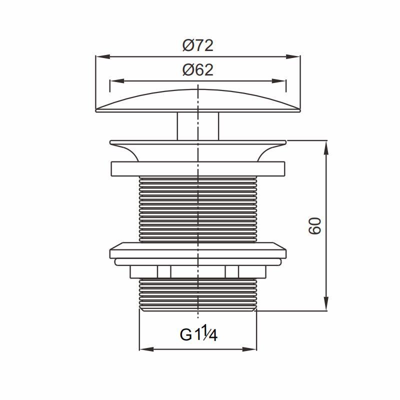 OPITRUELY 1 1/4 Public Free Flow Brass Bathroom Basin Drain F027