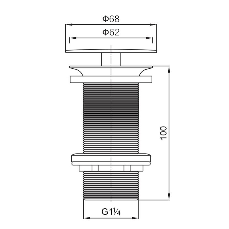 OPITRUELY 1 1/4 Public Free Flow Brass Bathroom Basin Drain F028