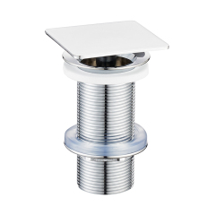OPITRUELY 1 1/4 Free Flow Brass Bathroom Basin Drain With Square Cap F029