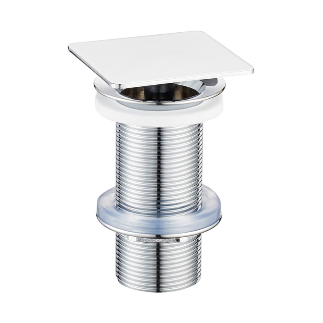 OPITRUELY 1 1/4 Free Flow Brass Bathroom Basin Drain With Square Cap F029