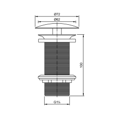 OPITRUELY 1 1/4 Public Chrome Brass Bathroom Basin Drain F030