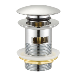 OPITRUELY 1 1/4 inch Brass Pop Up Bathroom Basin Drain With Overflow C030