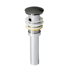 OPITRUELY 1-1/4 Brass Pop Up Bathroom Basin Drain With Overflow C094