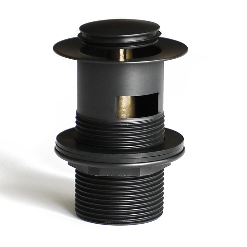OPITRUELY 1 1/4 inch Matte Black Click Clack Bathroom Basin Drain C117