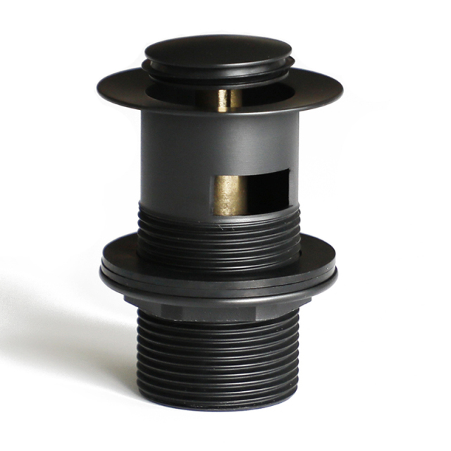 OPITRUELY 1 1/4 inch Matte Black Click Clack Bathroom Basin Drain C117