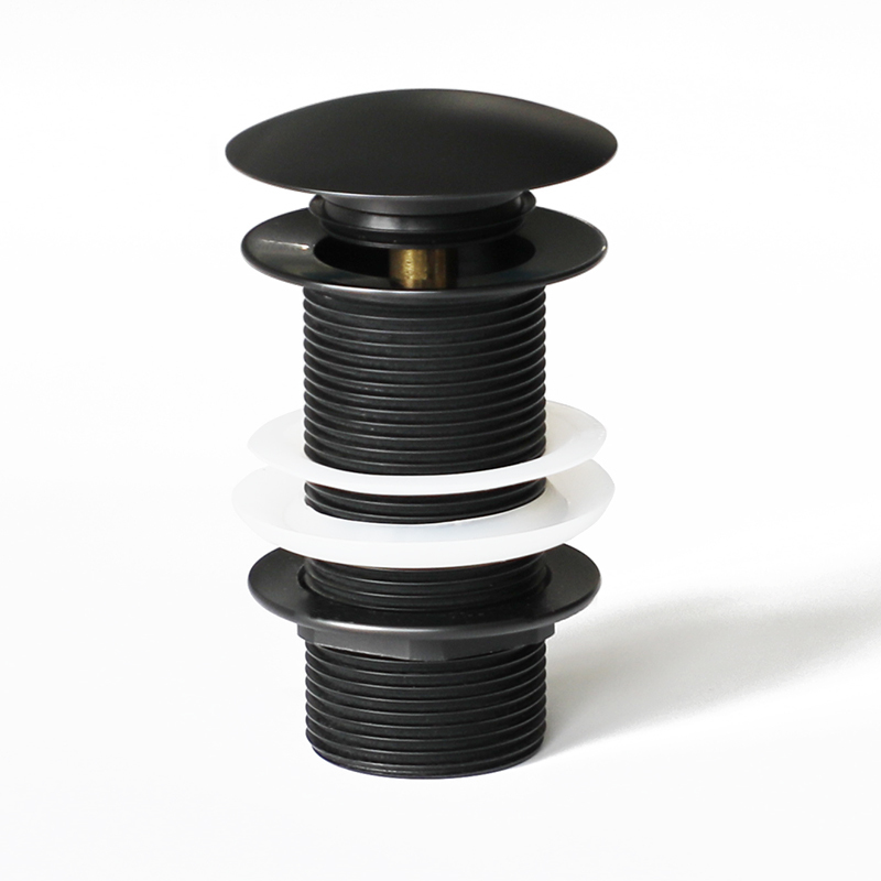 OPITRUELY 1 1/4 inch Pop Up Brass Matte Black Bathroom Basin Drain C126