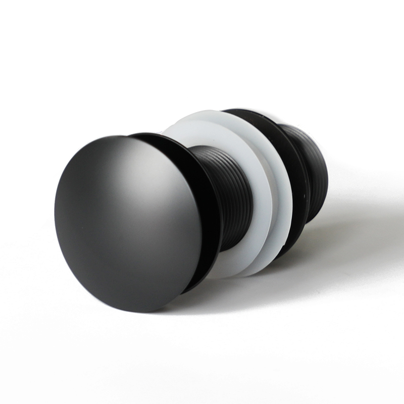 OPITRUELY 1 1/4 inch Pop Up Brass Matte Black Bathroom Basin Drain C126