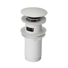 OPITRUELY 1 1/4 inch Pop Up Brass Matte White Bathroom Basin Drain C127