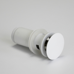 OPITRUELY 1 1/4 inch Pop Up Brass Matte White Bathroom Basin Drain C127