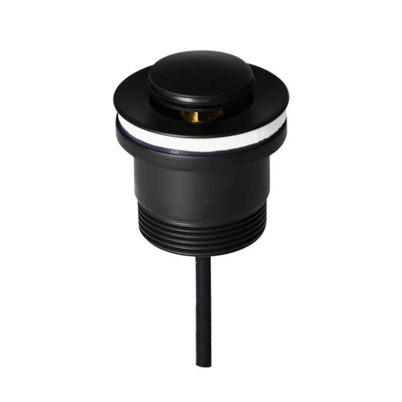 OPITRUELY 1 1/4 inch Pop Up Matte Black Brass Bathroom Basin Drain C133
